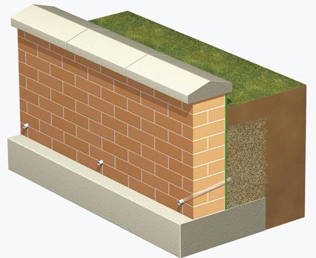 Как построить подпорную стенку из кирпича?